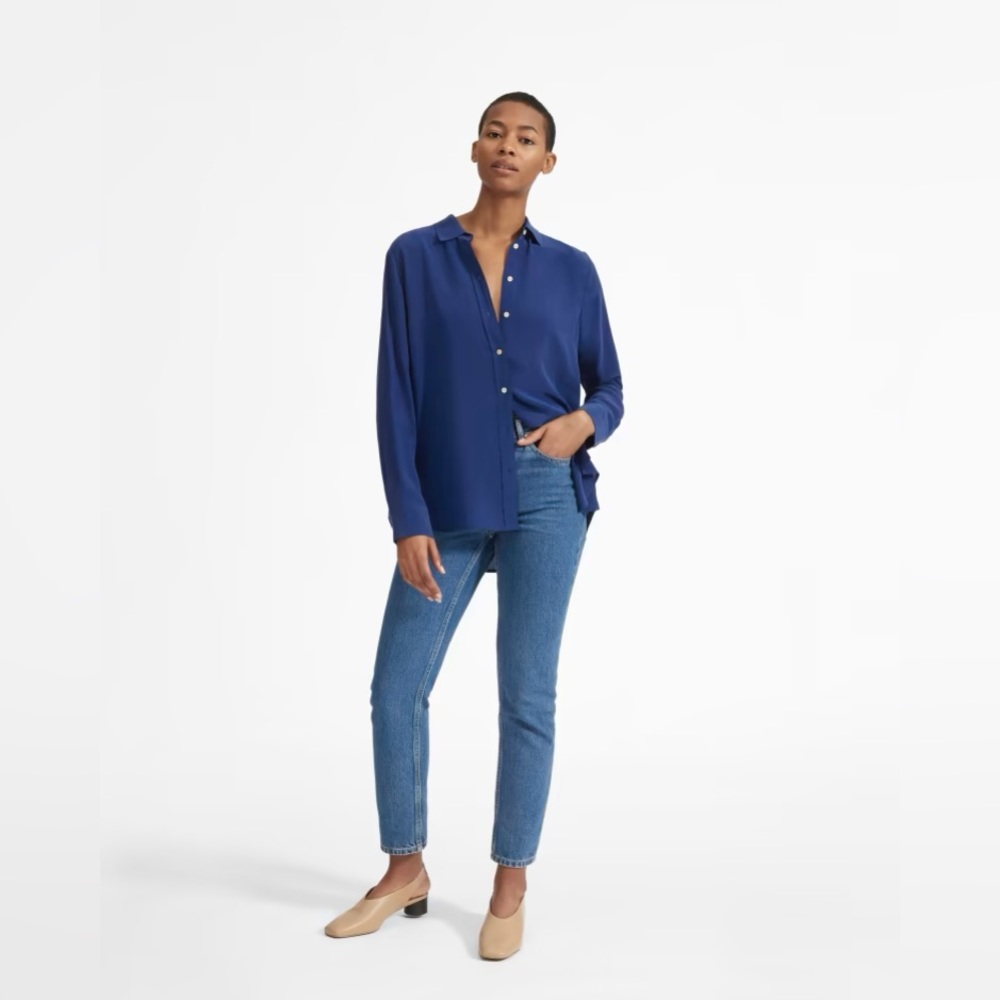 NWT Clean Silk Relaxed Shirt